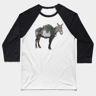 Angry Donkey - Angry Mule Vintage digital painting Baseball T-Shirt